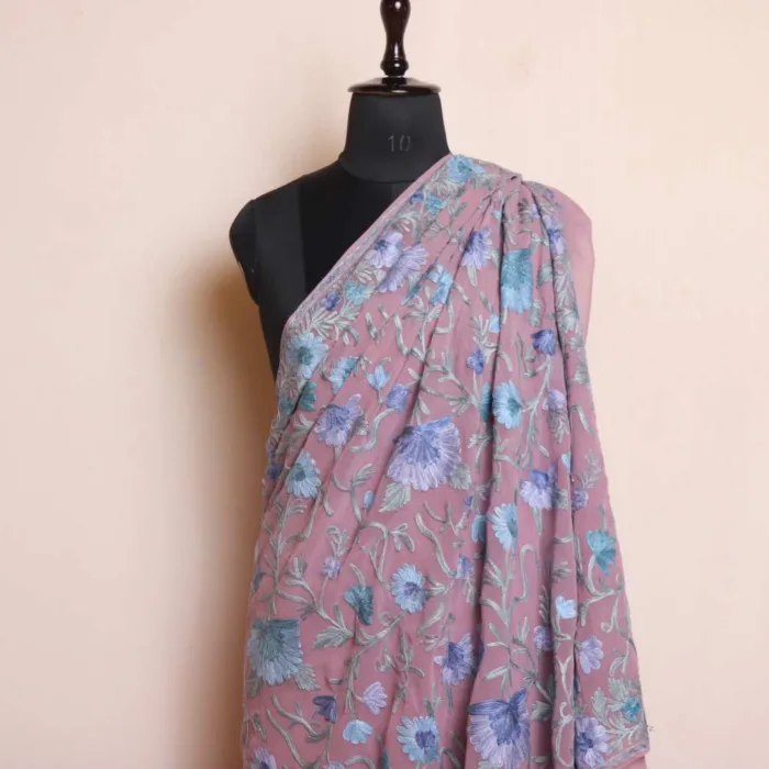 Kashmiri saree with aari kadhai 05