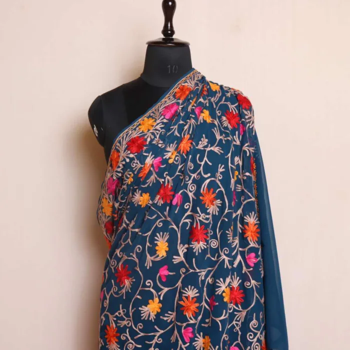 Kashmiri saree with aari kadhai 08