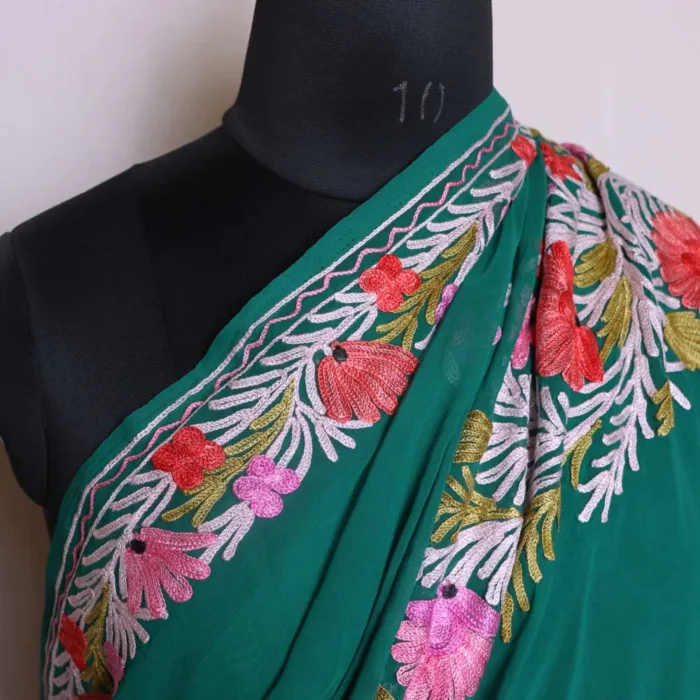 Sarees from Kashmiri with aari emrbroidery 37