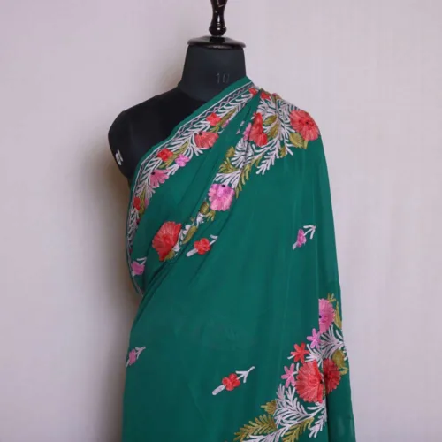 Sarees from Kashmiri with aari emrbroidery 38