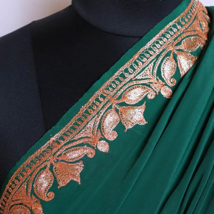 Tilla embroidered sarees kashmiri 13