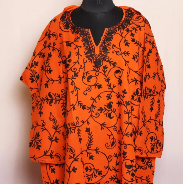 Woolen pheran heavy embroidery sleeves 19