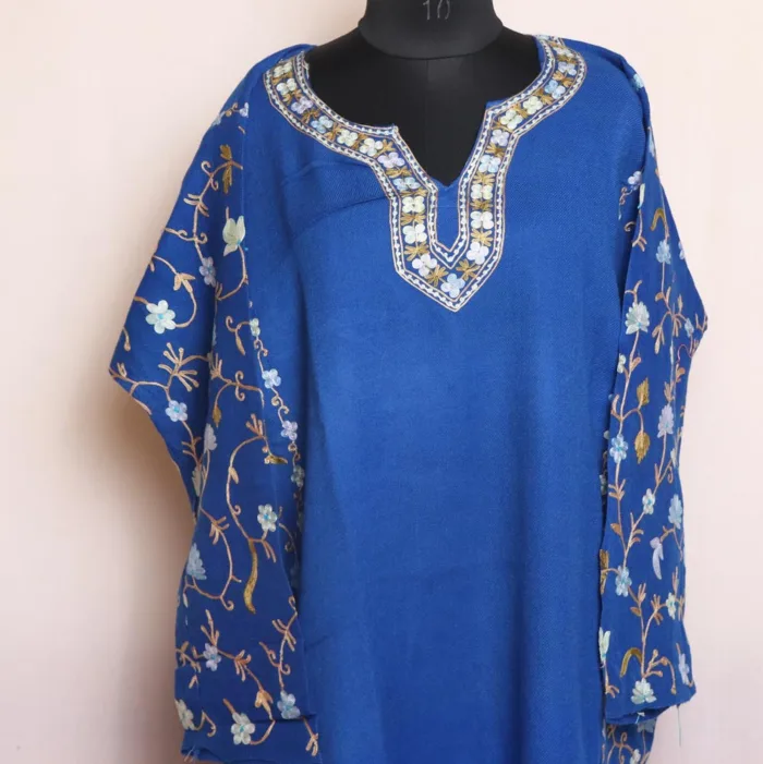 Woolen pheran heavy embroidery sleeves 5