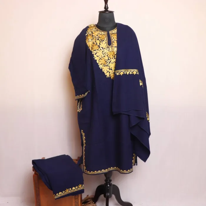 Woolen pheran kurta set 3pc 03