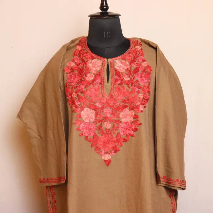 Woolen pheran kurta set 3pc 07