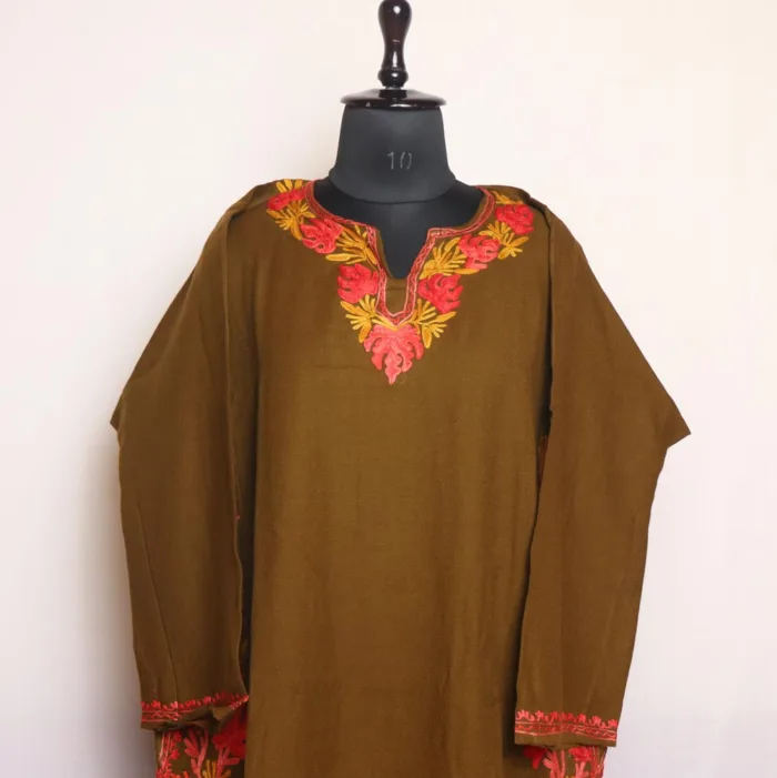 kashmiri latest design embroidery pheran 11