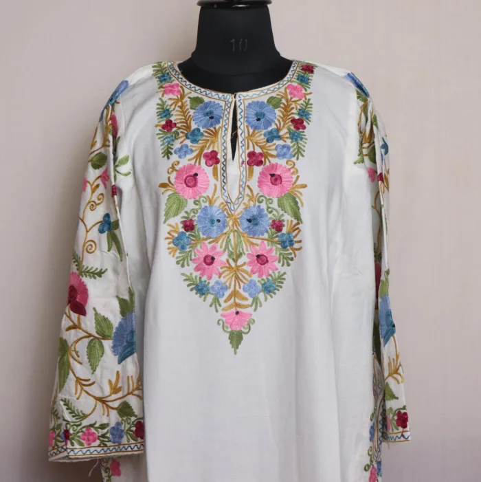 kashmiri latest design embroidery pheran 3