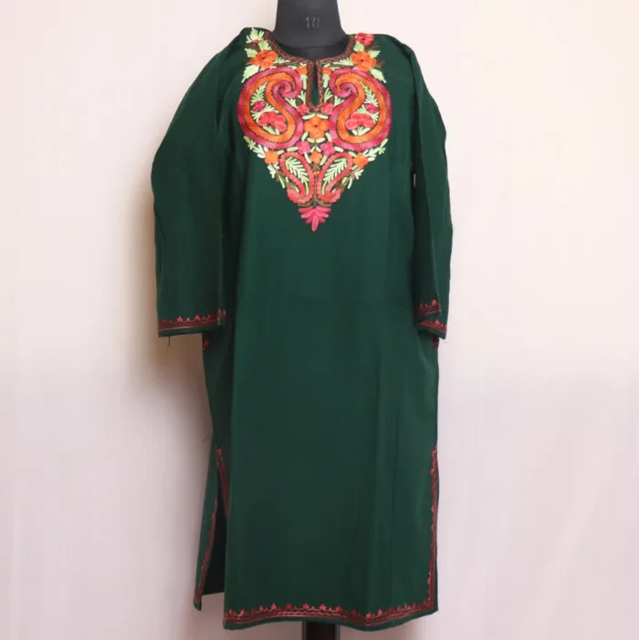 kashmiri phirans pheran women latest woolen design winter 2