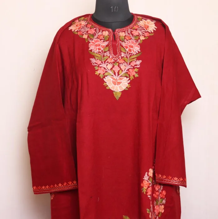 raffal wool pheran arm embroidery aari 28 jpg