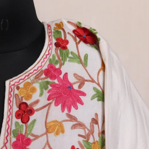 wooolen pheran with heavy embroidery 10