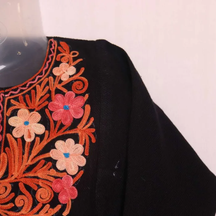 Beautifully Designed Girls Black Pheran with Aari Embroidery - Parisa Collection (3-4y) - Image 3