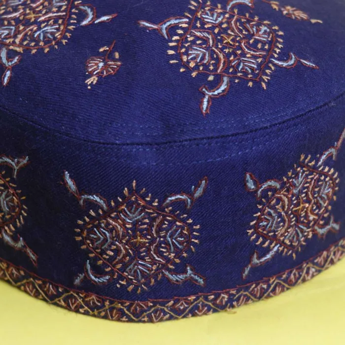 Safar Shahi Pashmina Cap with Beautiful Hand Sozni Embroidery - Image 2