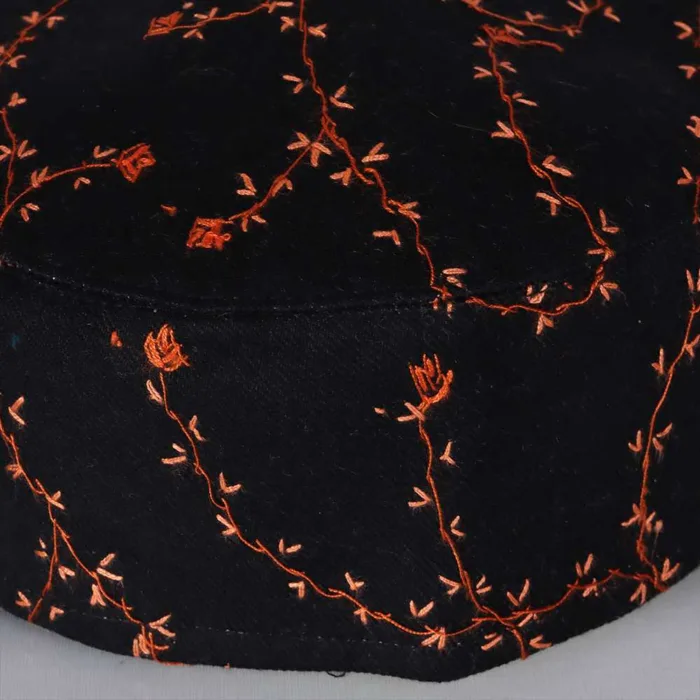 Yousufi Toosha Cap with Elegant Hand Sozni Embroidery - Image 3