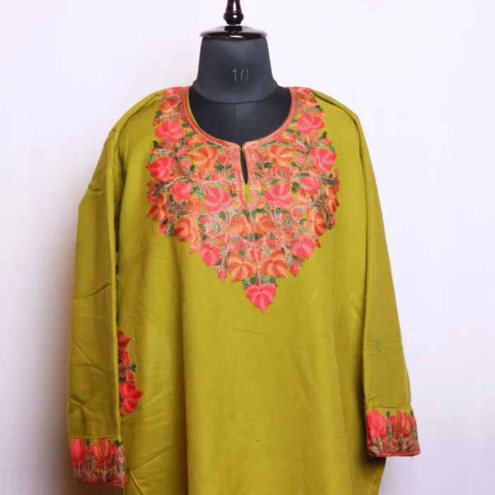 Green Cashmilon Aari 2PC Set - Nowsher collection - Image 2