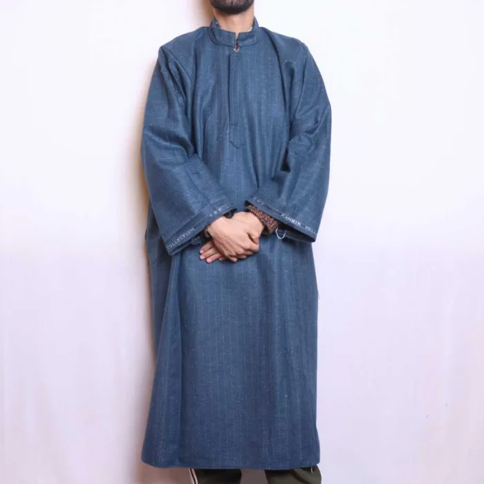 Warm Teal Green Tweed Gents Pheran (L:47, C:60 ) - Baraqah Collection