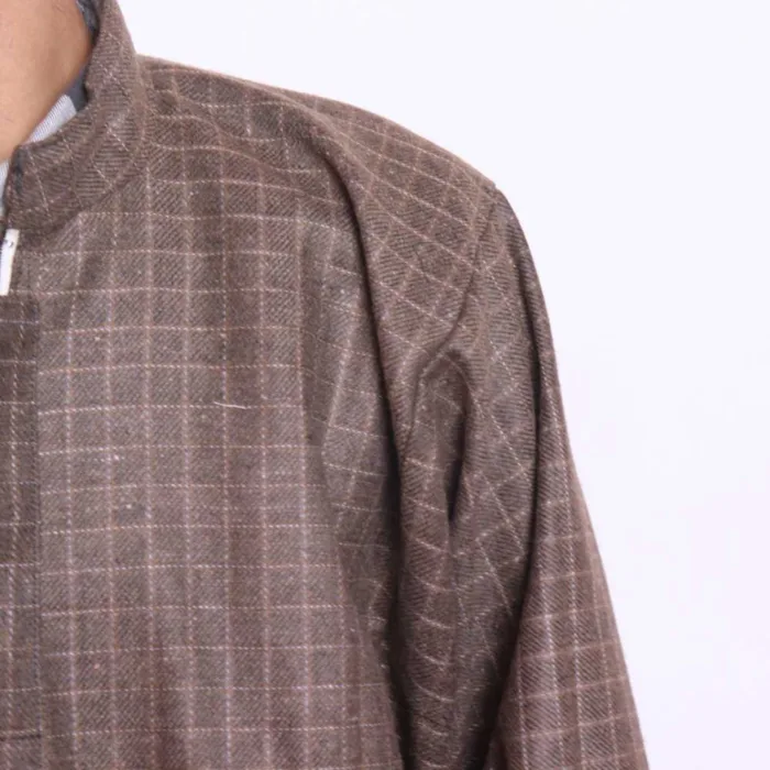 Brown Tweed Gents Pheran (L: 48, C:62 ) - Baraqah Collection - Image 3