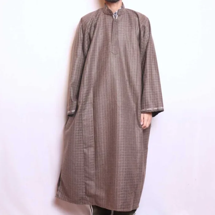 Brown Tweed Gents Pheran (L: 48, C:62 ) - Baraqah Collection