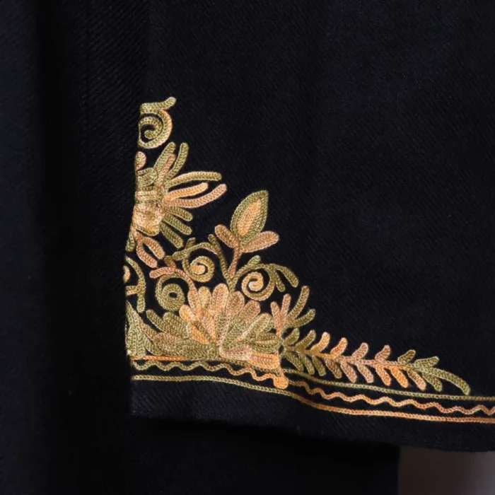 Black Aari Embroidered Pheran | Pheran with Detailed Sleeve Work - Zikaar Collection - Image 4