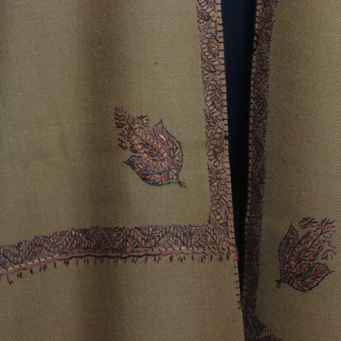 Men shawl Kashmiri woolen with embroidery 01