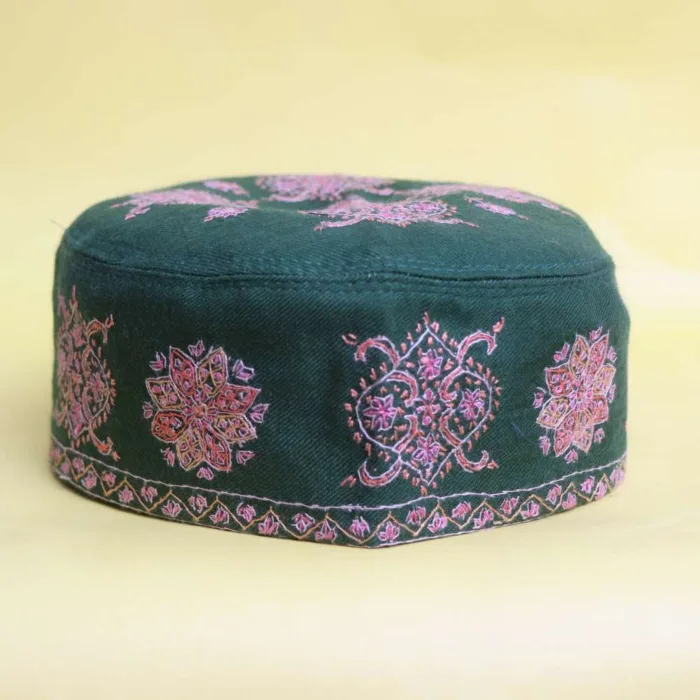 Khani Pashmina Cap with Hand Sozni Embroidery