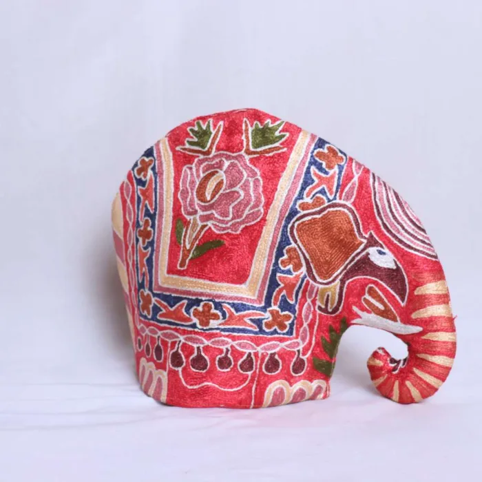 Kashmiri Handmade Elephant Chain Stitch Tea Cozy - Image 2