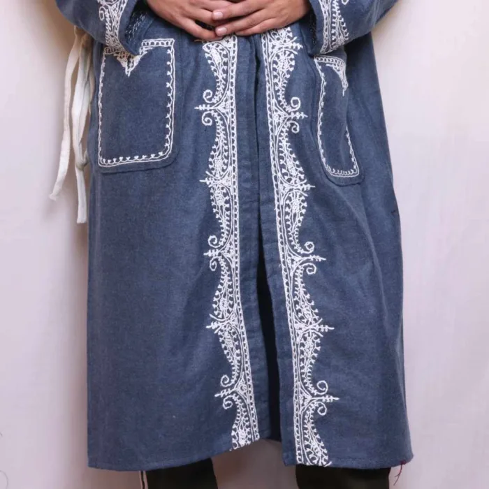 Tweed Gowns Robe Kimono with hand aari embroidery 13