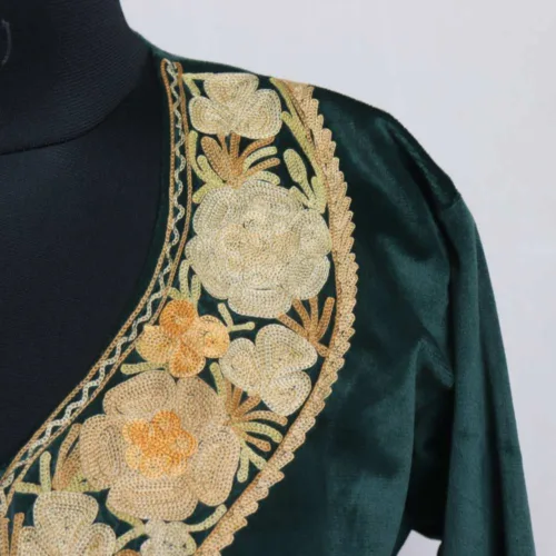 Velvet Ari embroidery kashmiri short kurta and kurti top10