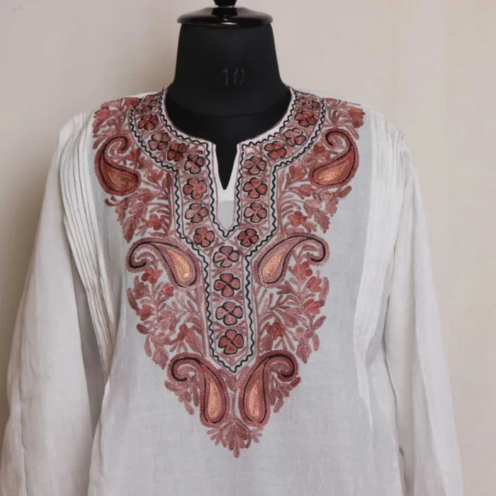 Western Kashmiri Top with aari embroidery 09