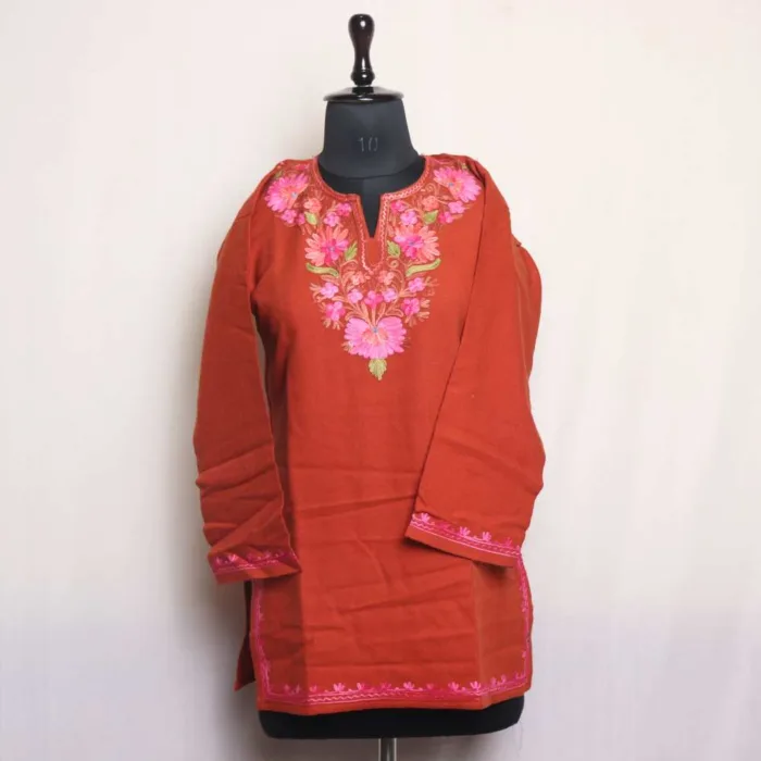 Woolen kashmiri short kurta and kurti top03