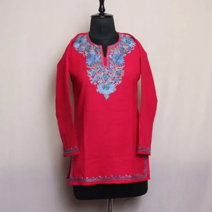 Woolen kashmiri short kurta and kurti top24