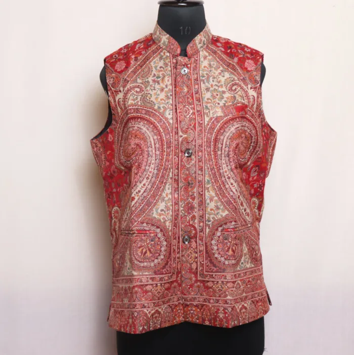 Sophisticated Kani Men's Waist Coat | Nehru Jacket in Polywool - Azian Collection