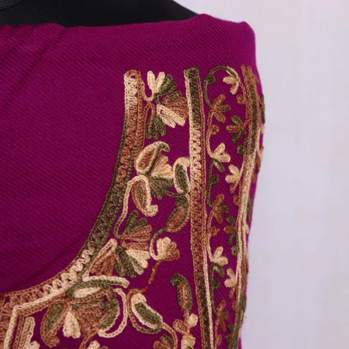 Magenta Suit with Elegant Aari Work - Libaas Collection - Image 3