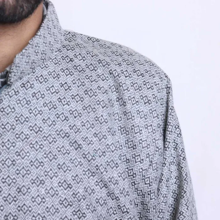 Tre Box Grey Tweed Pheran | Feran, Pheran for Gents (L46,C70)- The Aqeel Collection - Image 3