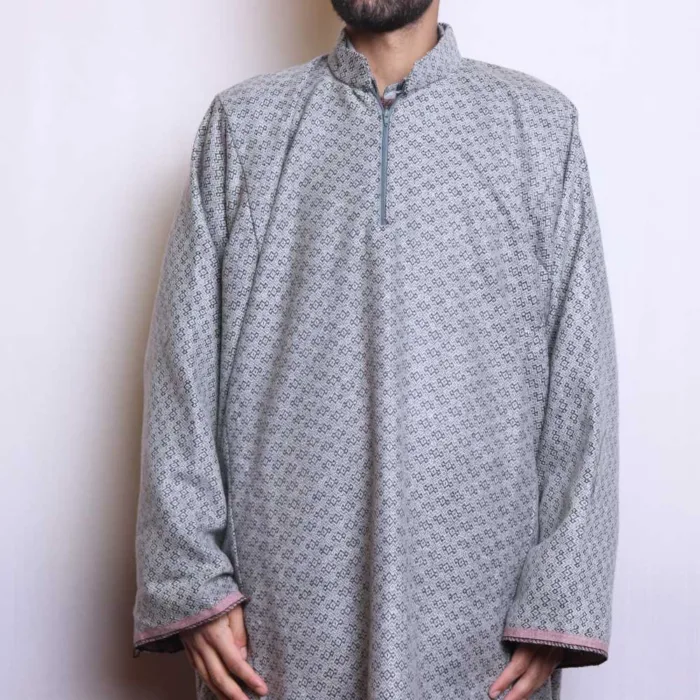 Tre Box Grey Tweed Pheran | Feran, Pheran for Gents (L46,C70)- The Aqeel Collection - Image 2