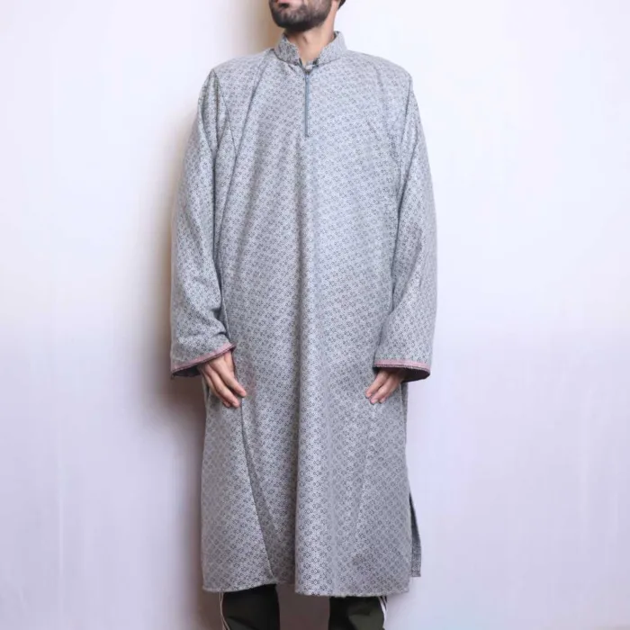 Tre Box Grey Tweed Pheran | Feran, Pheran for Gents (L46,C70)- The Aqeel Collection