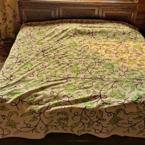 Crewel Handwork Kashmiri double bed cover29