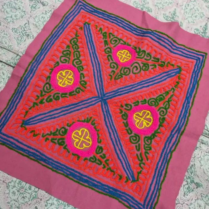 Pink Unique Kashmiri Gabba Black Rug - Image 4