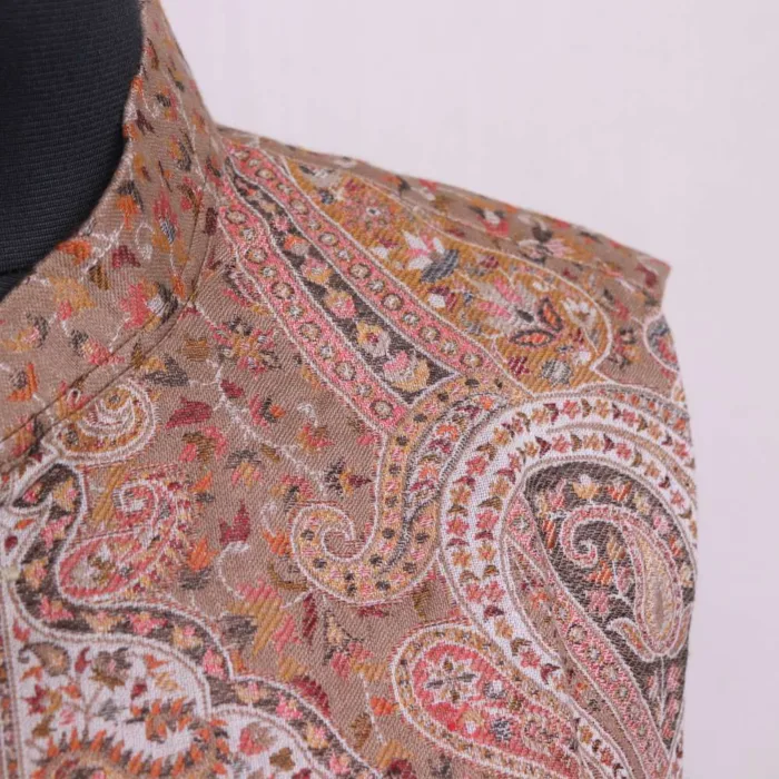 Stylish Polywool Kani Men's Waist Coat | Nehru Jacket - Sonwar Collection - Image 3