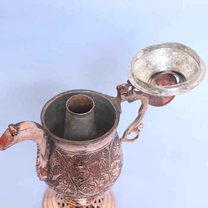 Kashmiri Copper Samavar | Samovar | Samavar - Handmade- 2 Cup Tea Kettle (Kahwa, Noon Chai) - Image 2