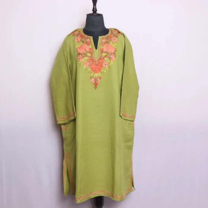 Kashmiri Aari Embroidered Cashmilon Pheran for Women - Babedemb Collection - Image 2