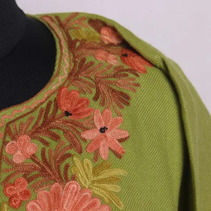 Kashmiri Aari Embroidered Cashmilon Pheran for Women - Babedemb Collection - Image 3