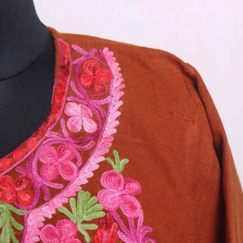 Kashmiri cashmilon pheran with aari embroidery19 3