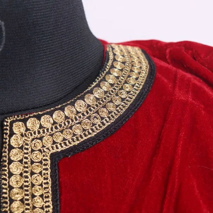 Red Makhmal Tilla Set for Kids - Nowsher Collection (7-8y) - Image 3