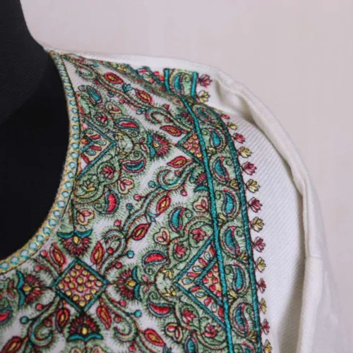 Needle Embroidery With Sleeve Work Pheran08