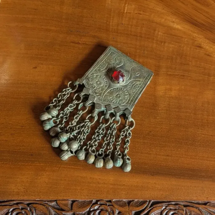 Antique Kashmiri Pendent with Delicate Floral Motifs | Traditional