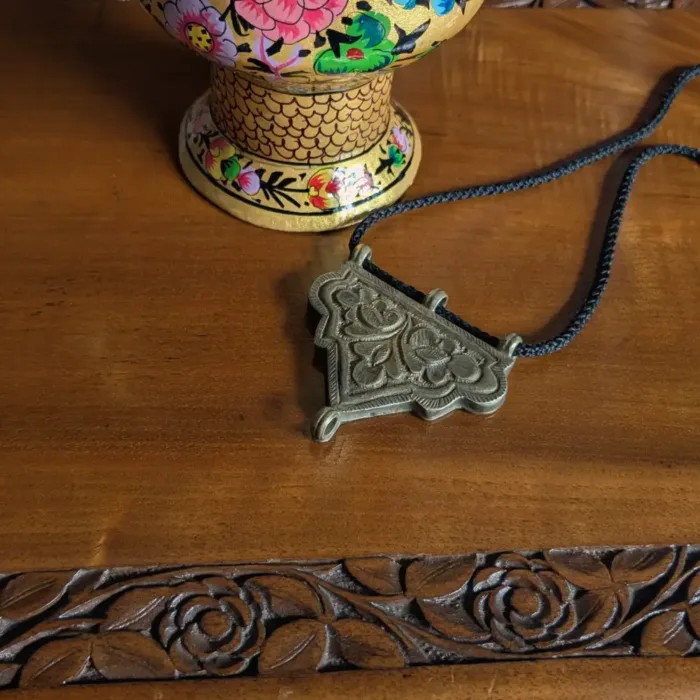 Exquisite Kashmiri Antique Pendant with Intricate Patterns | Timeless Charm