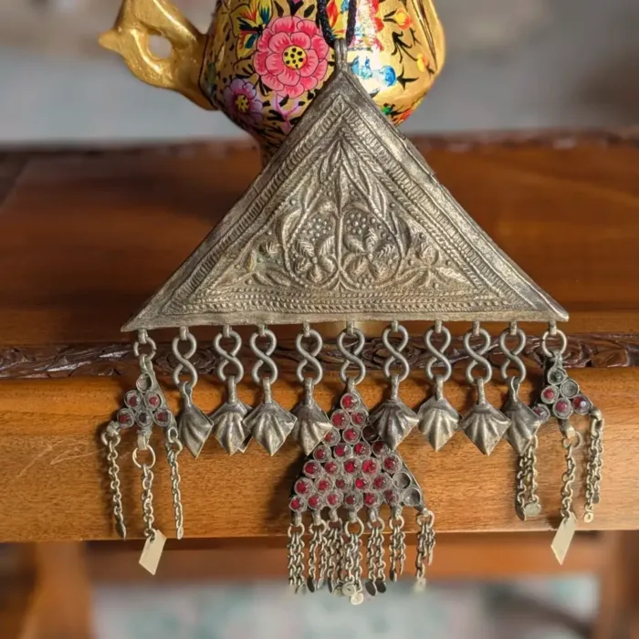 Antique Kashmiri Triangle Pendent | Classic Vintage Ornament