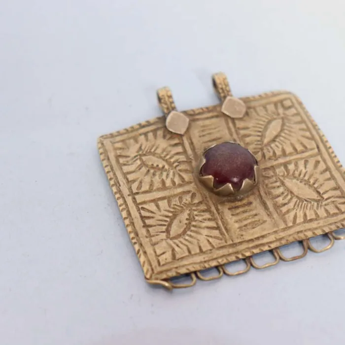 Handcrafted Pendent with Stone Inlays | Classic Ornament - Image 2