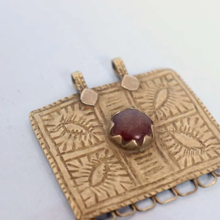 Handcrafted Pendent with Stone Inlays | Classic Ornament - Image 3