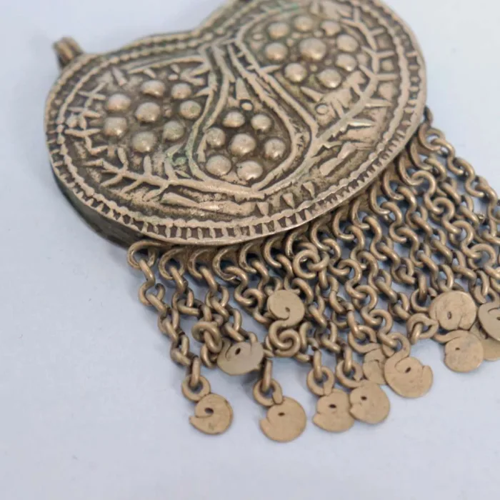 Kashmiri Antique Pendent with Elegant Handcrafted Patterns | Heritage Jewelry - Image 2